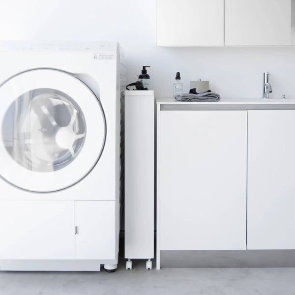 Matně bílý ocelový koupelnový regál 48x80,5 cm Tower – YAMAZAKI-image-3