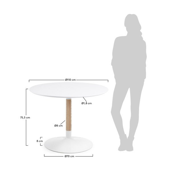 Jídelní stůl Kave Home Tic, ⌀ 110 cm-image-3