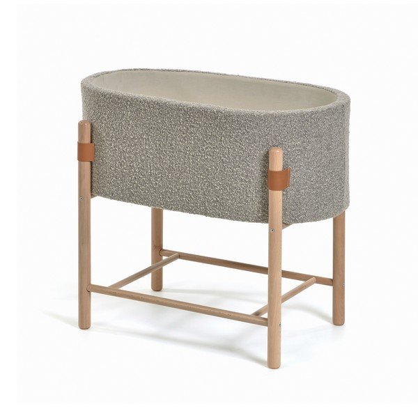 Šedá dětská postýlka Kave Home Adara