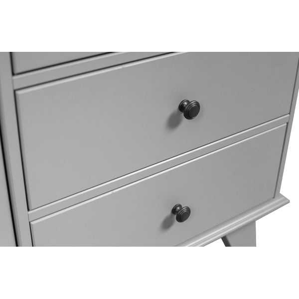 Světle šedá dětská šatní skříň z borovicového dřeva 98x190 cm Lily – WOOOD-image-1