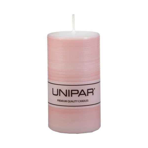 Růžová svíčka Unipar Finelines, doba hoření 40 h