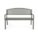 Khaki kovová zahradní lavice Lizette – Bizzotto