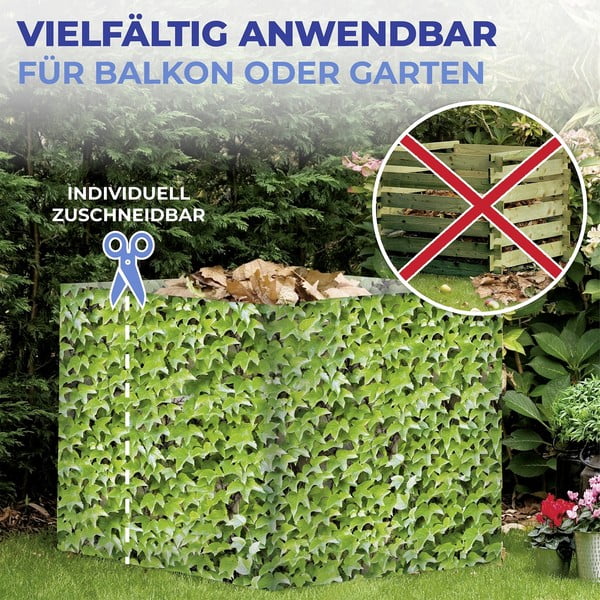 Zelená plastová balkonová zástěna 500x85 cm Wilder Wein – Maximex-image-1