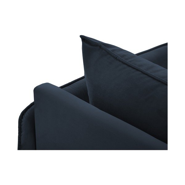 Tmavě modrá sametová lenoška (pravý roh) Vienna – Cosmopolitan Design-image-1