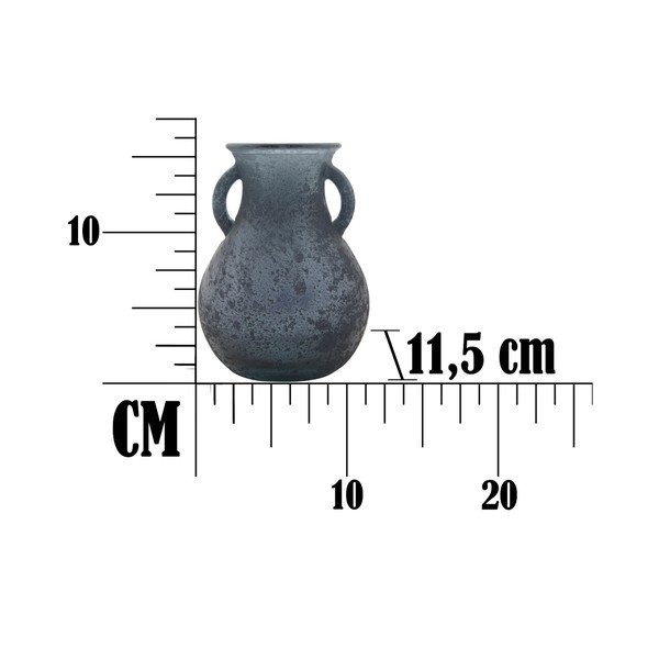 Modrá váza z recyklovaného skla Mauro Ferretti Anfora, ⌀ 11,5 cm-image-1