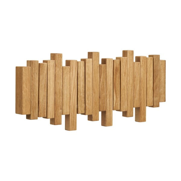 Nástěnný věšák z dubového dřeva v přírodní barvě 3 cm Caltra – House Nordic-image-4