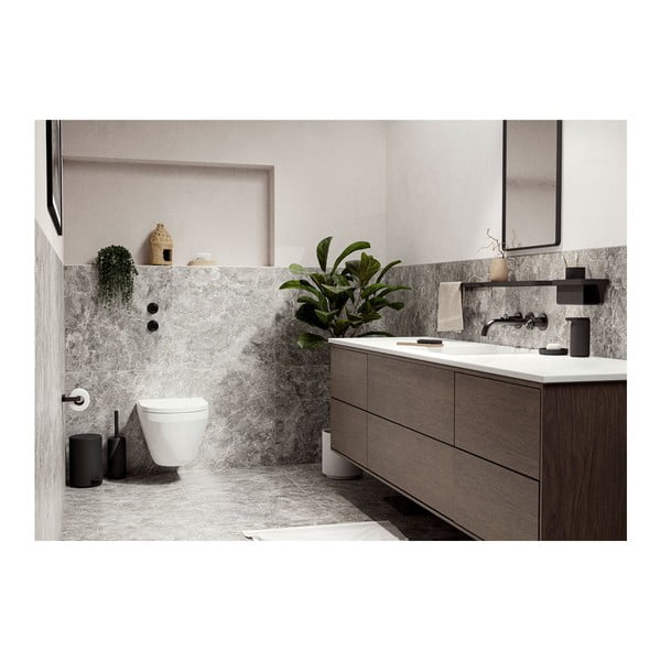 Černá kovová WC štětka Rim - Zone-image-1