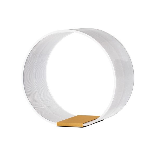 Hliníková LED stmívatelná stolní lampa ve zlaté barvě se stínidlem z akrylového skla (výška 28 cm) Valentin – Nova Luce
