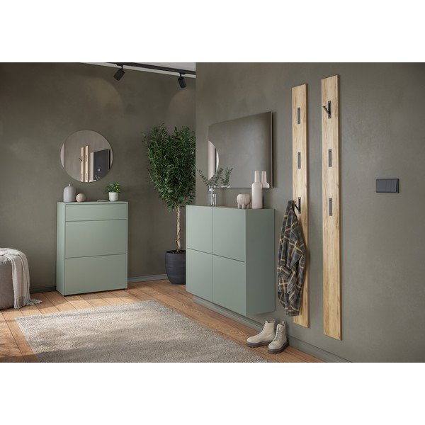 Šedozelená matná skříňka 70x99x34 cm Binetto – Germania-image-4