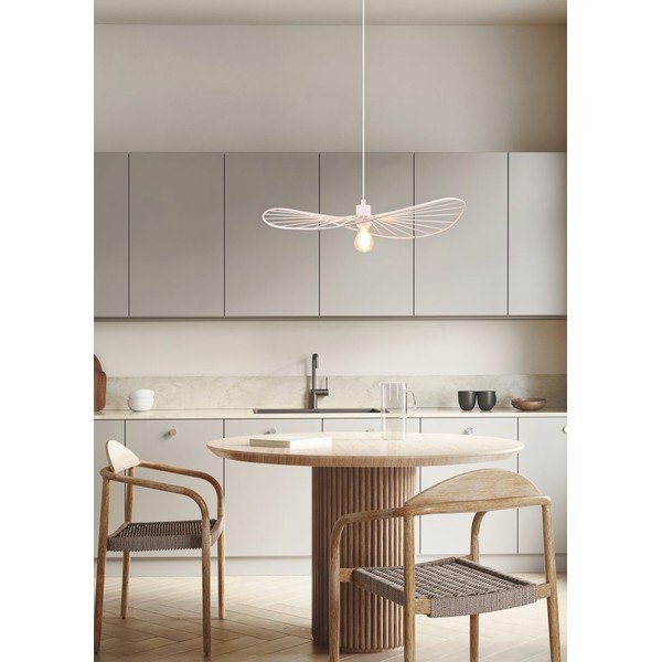 Bílé závěsné svítidlo ø 60 cm Chapeau – Reality-image-1