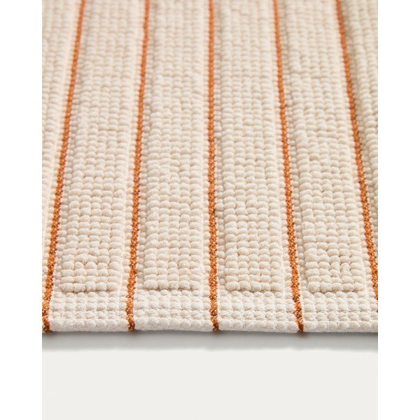 Oranžová/béžová textilní koupelnová předložka 50x80 cm Merade – Kave Home-image-2