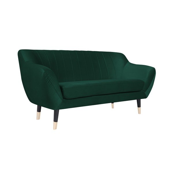 Zelená pohovka s černými nohami Mazzini Sofas Benito, 158 cm-image-2