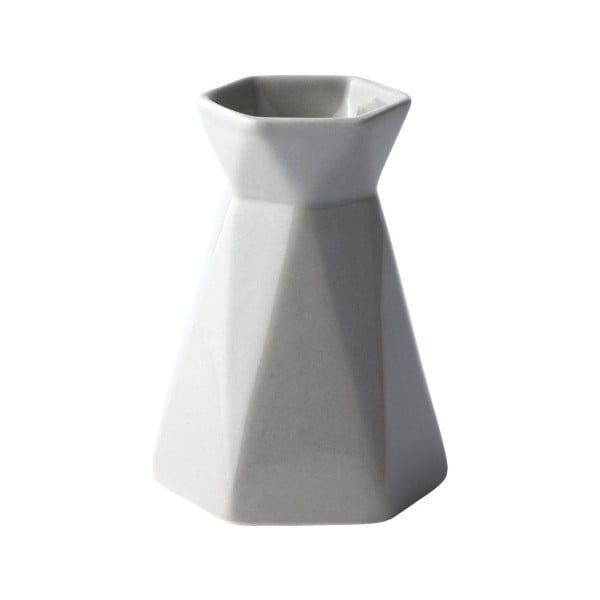 Váza KJ Collection Geometric Grey, 10,5 cm