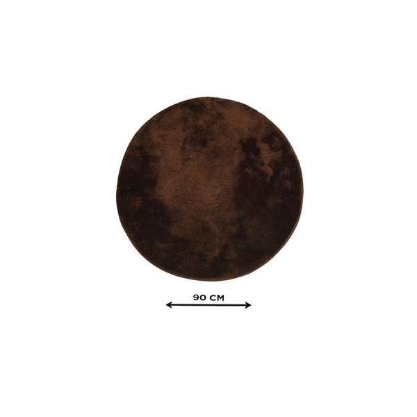 Tmavě hnědá koupelnová předložka ø 90 cm Havai – Foutastic-image-4