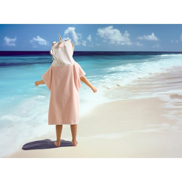Růžové bavlněné dětské pončo Lola – Good Morning-image-1