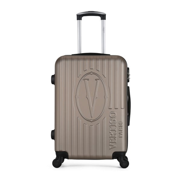 Hnědobéžový cestovní kufr na kolečkách VERTIGO Valise Grand Cadenas Integre Malo, 41 x 62 cm