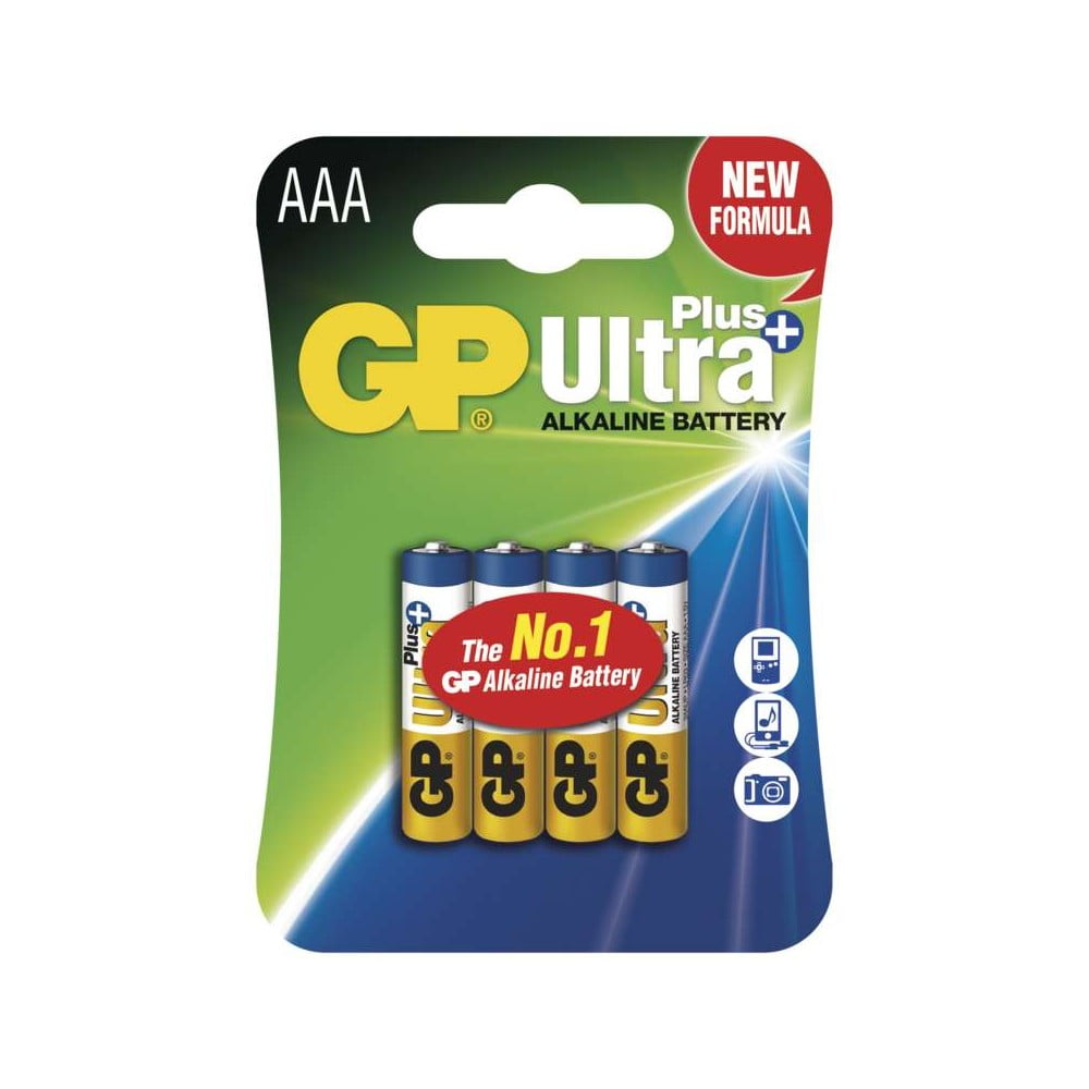 Sada 4 alkalických baterií EMOS GP Ultra Plus AAA