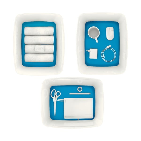 Bílo-modrý plastový úložný box s víkem 32x38.5x20 cm MyBox – Leitz-image-2