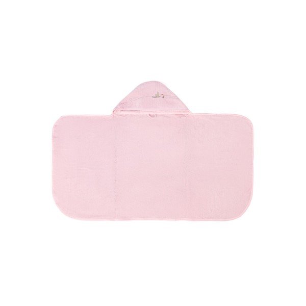 Růžová bavlněná dětská osuška s kapucí 80x135 cm Bebemarin – Foutastic-image-1