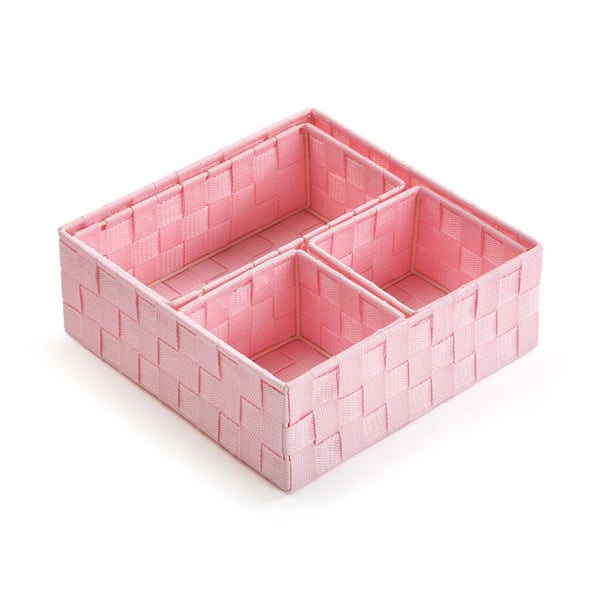 Sada 4 úložných košíků Versa Pink Pastel