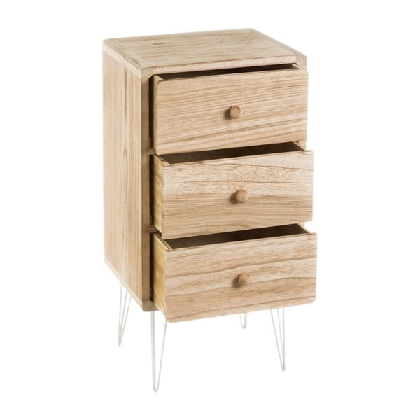 Noční stolek z exotického dřeva v přírodní barvě Natural Way – Casa Selección-image-1