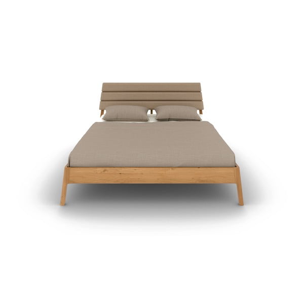 Dvoulůžková postel z dubového dřeva v přírodní barvě 140x200 cm Twig – The Beds-image-2