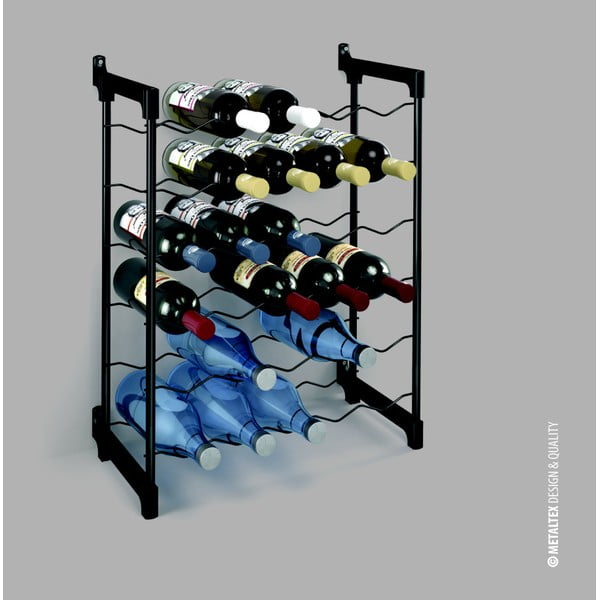 Šedý kovový regál na víno počet lahví 30 Chianti – Metaltex-image-1