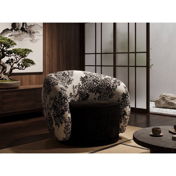 Černobílé křeslo Oriental Style – Mauro Ferretti-image-1