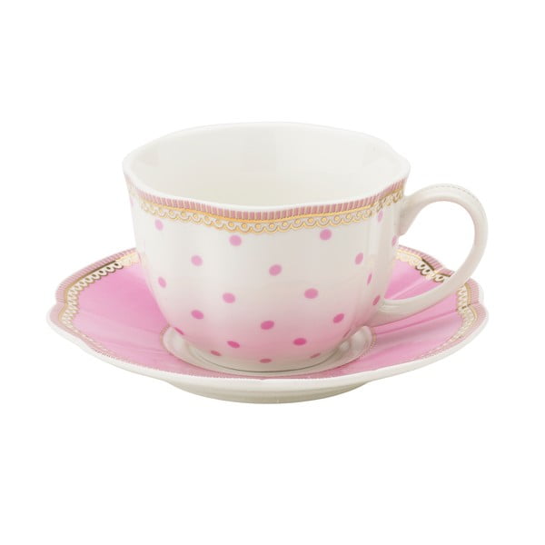 Porcelánový šálek s podšálkem Rosie od Lisbeth Dahl, 2 ks-image-1