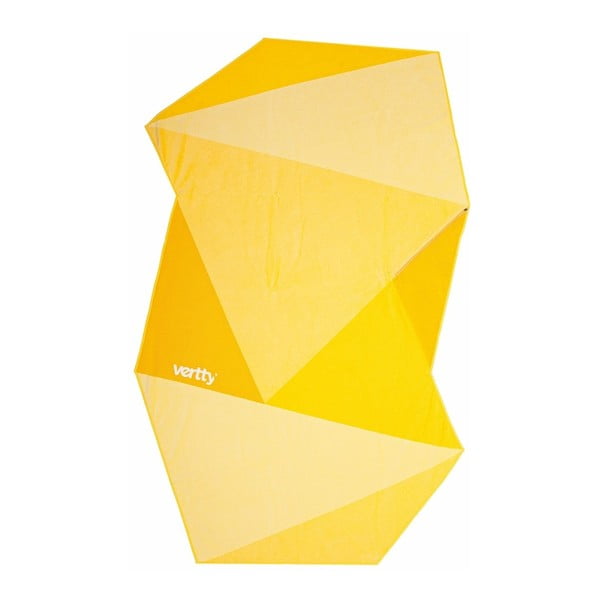 Žlutý ručně vyráběný ručník Vertty s voděodolnou kapsou