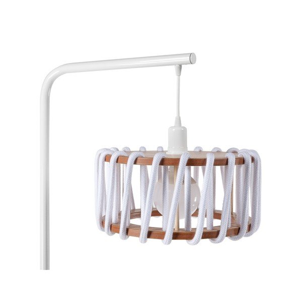 Stojací lampa s bílou konstrukcí a malým bílým stínidlem EMKO Macaron-image-2