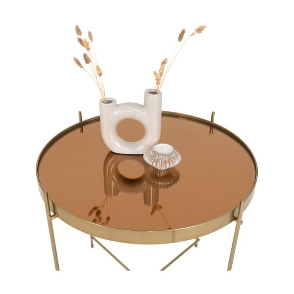 Kulatý konferenční stolek ve zlaté barvě ø 48 cm Venezia - House Nordic-image-3
