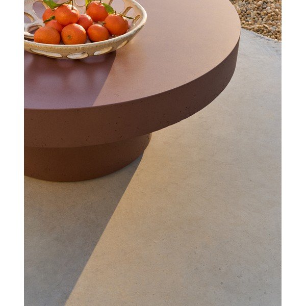 Betonový kulatý zahradní konferenční stolek ø 90 cm Aiguablava – Kave Home-image-2