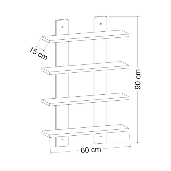 Bílá patrová police Laurel – Kalune Design-image-2