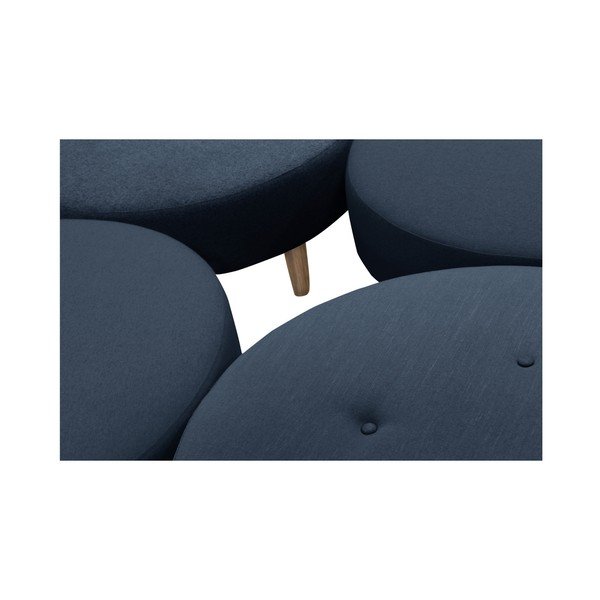 Tmavě modrý puf/odkládací stolek Helga Interiors Nolan-image-3