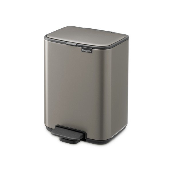 Šedý nášlapný ocelový odpadkový koš 4 l Bo – Brabantia
