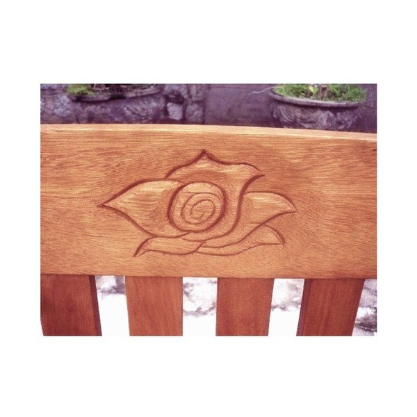 Hnědá dřevěná zahradní lavice Harland – Garden Pleasure-image-1