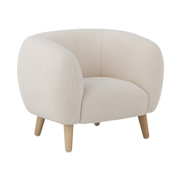 Bílé dětské křesílko z textilie bouclé Cade – Bloomingville Mini