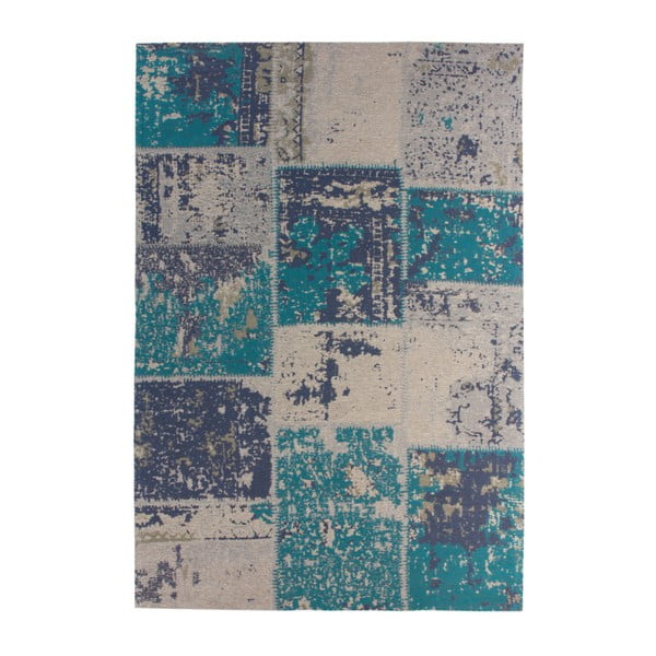 Tyrkysový-šedý koberec Kayoom Neptun, 160 x 230 cm