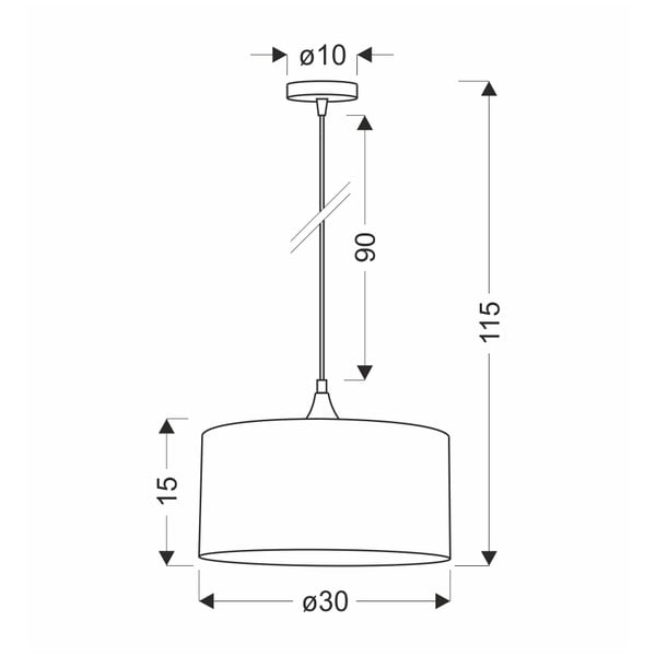 Závěsné svítidlo v petrolejové barvě s textilním stínidlem ø 30 cm Maloto – Candellux Lighting-image-2