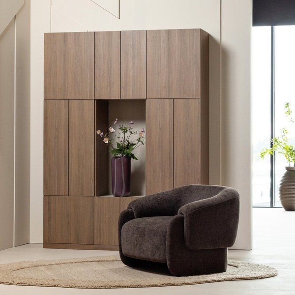 Modulární skříň v tmavě přírodní barvě 162x215 cm Build – WOOOD-image-1