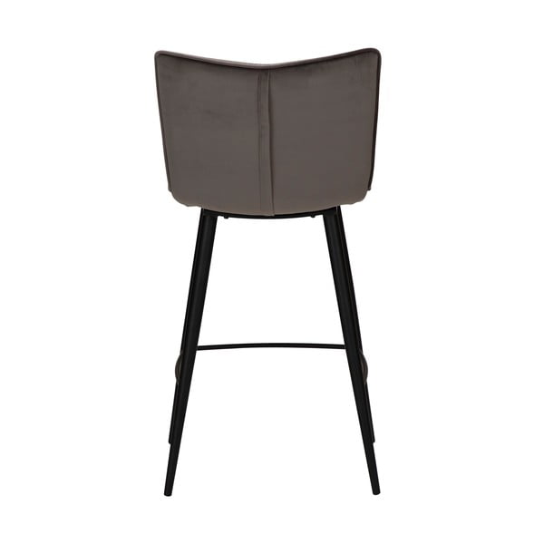 Šedá sametová barová židle DAN-FORM Denmark Join, výška 93 cm-image-4
