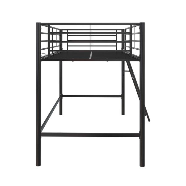 Černá vyvýšená dětská postel 90x200 cm Jodie – Støraa-image-4