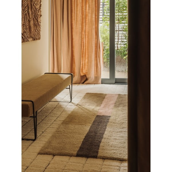 Ručně tkaný vlněný běhoun 80x230 cm Chroma Dusty Pink – Lorena Canals-image-1