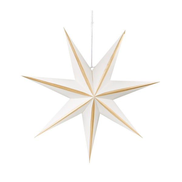 Bílo-zlatá papírová dekorativní hvězda Butlers Magica, ⌀ 60 cm