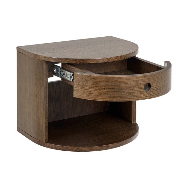 Noční stolek v dekoru dubu v tmavě přírodní barvě Paron – Actona-image-3