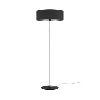 Černá stojací lampa s detailem ve stříbrné barvě Sotto Luce Tres XL, ⌀ 45 cm
