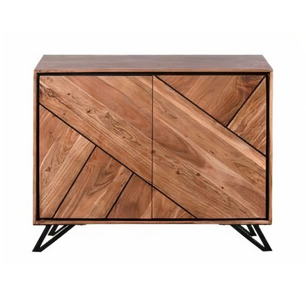 Skříňka z masivu akácie v přírodní barvě 120x78x40 cm Ambala – Interia Home & Living