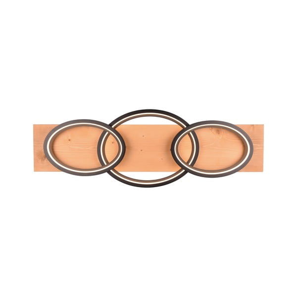 Černo-hnědé LED stmívatelné stropní svítidlo 33x97 cm Barca – Trio-image-3