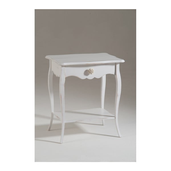 Bílý dřevěný odkládací stolek Castagnetti Elisa